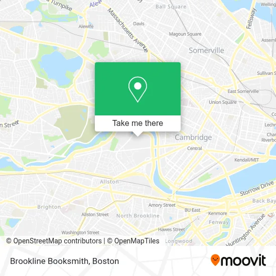 Brookline Booksmith map