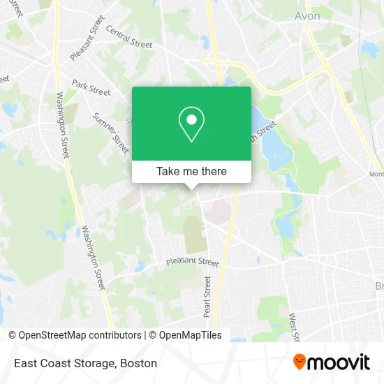 East Coast Storage map