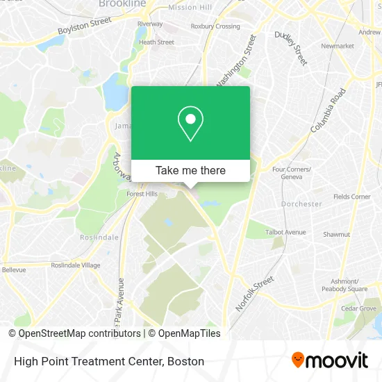 High Point Treatment Center map
