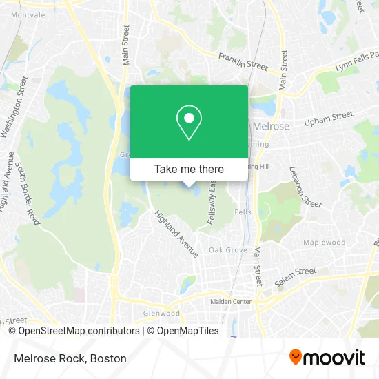 Melrose Rock map