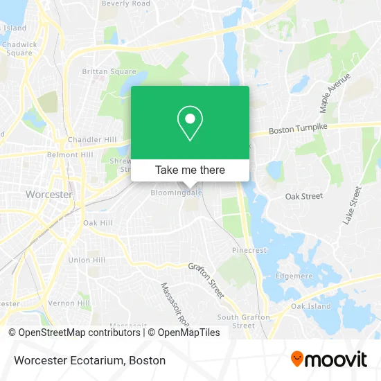 Worcester Ecotarium map