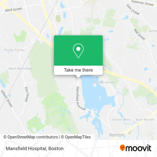 Mansfield Hospital map