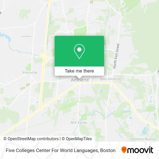 Five Colleges Center For World Languages map