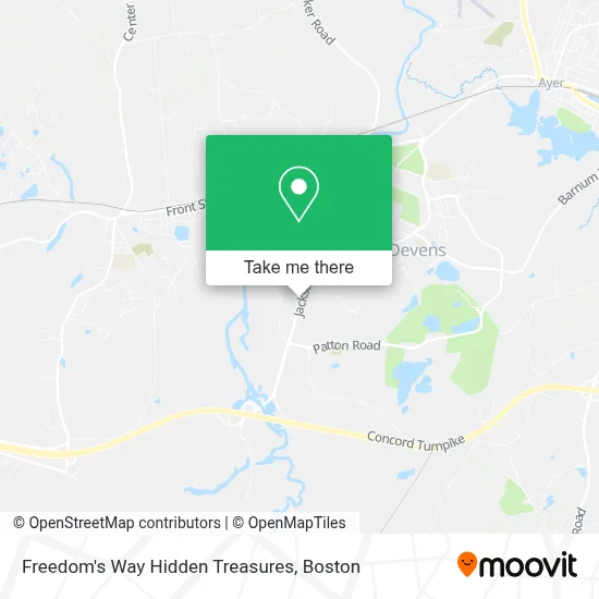 Freedom's Way Hidden Treasures map