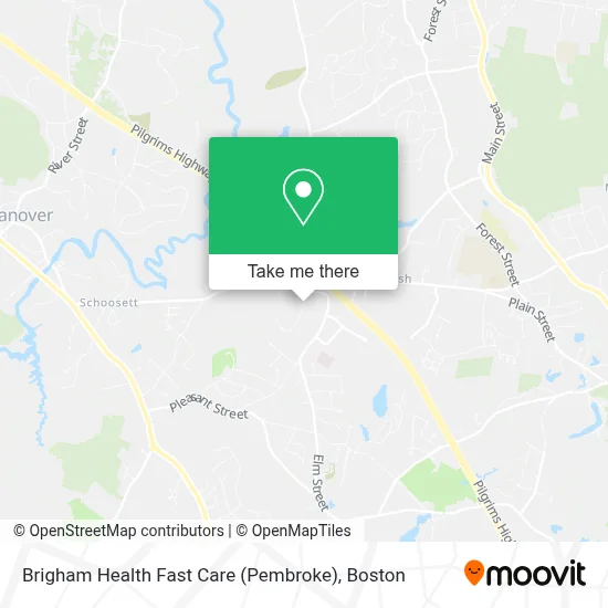 Brigham Health Fast Care (Pembroke) map