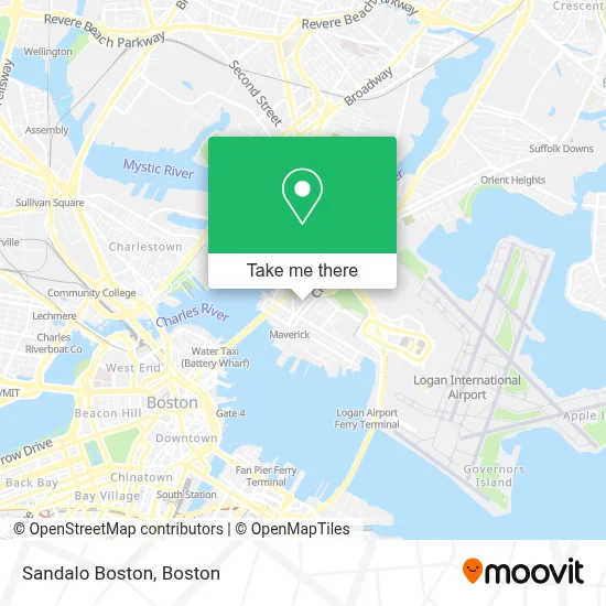 Sandalo Boston map