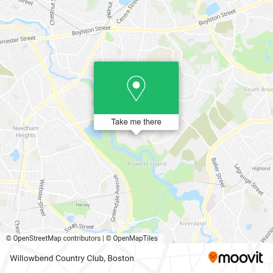 Willowbend Country Club map