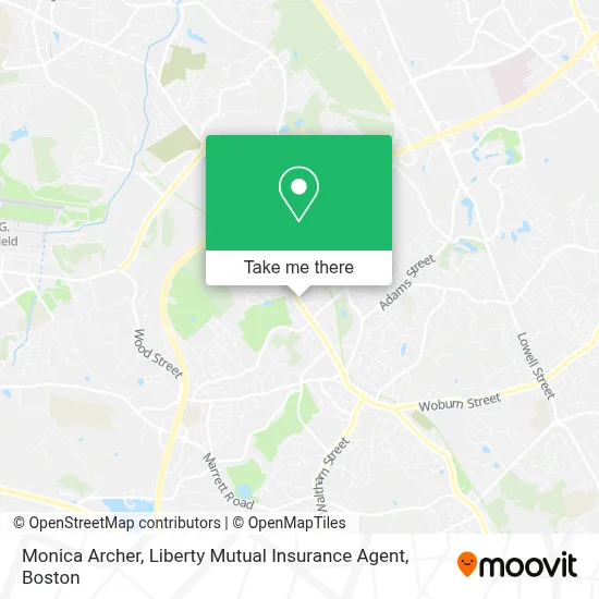 Monica Archer, Liberty Mutual Insurance Agent map