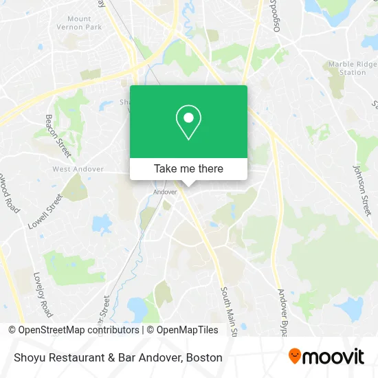 Shoyu Restaurant & Bar Andover map