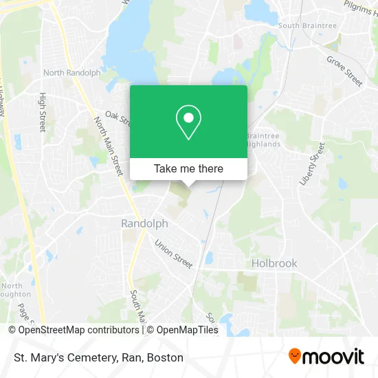 St. Mary's Cemetery, Ran map