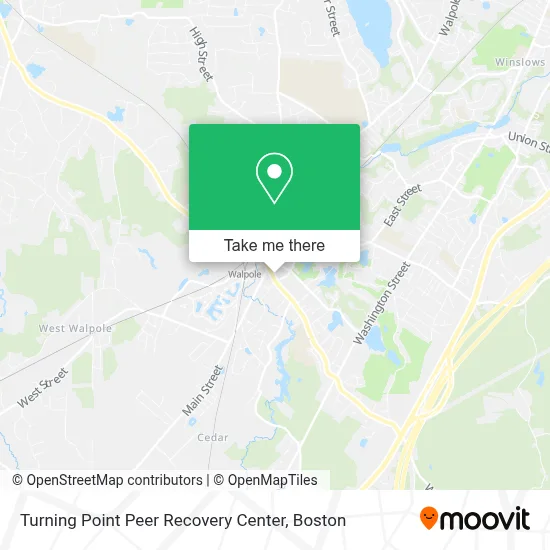 Turning Point Peer Recovery Center map