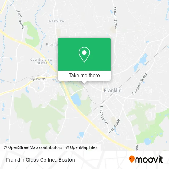 Franklin Glass Co Inc. map