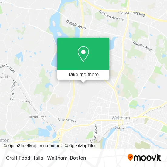 Craft Food Halls - Waltham map