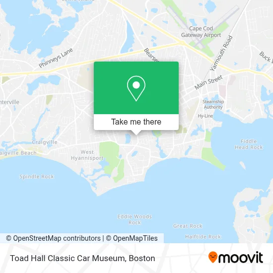 Toad Hall Classic Car Museum map