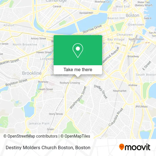 Destiny Molders Church Boston map