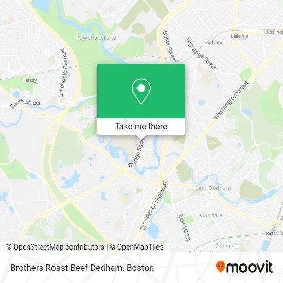 Brothers Roast Beef Dedham map