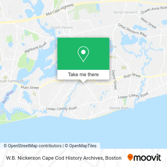 W.B. Nickerson Cape Cod History Archives map