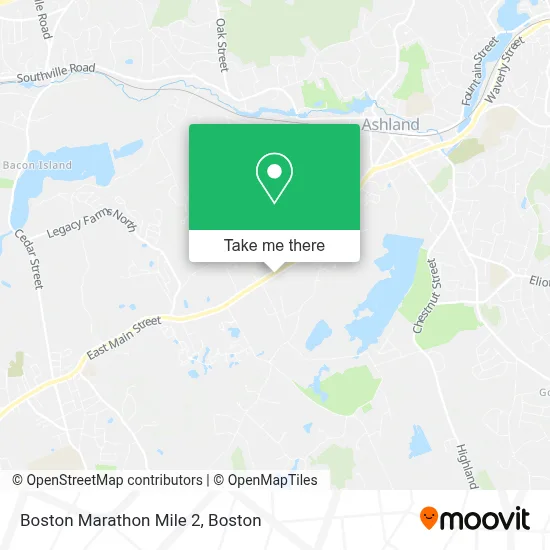 Boston Marathon Mile 2 map