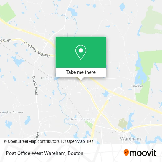 Post Office-West Wareham map