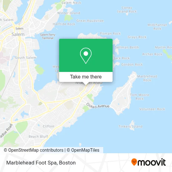 Marblehead Foot Spa map