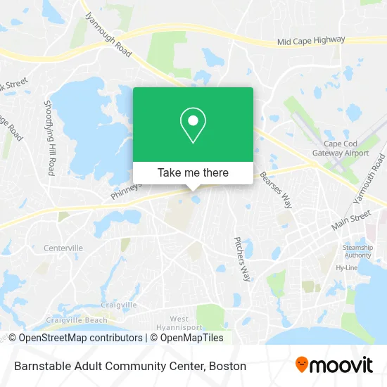 Barnstable Adult Community Center map