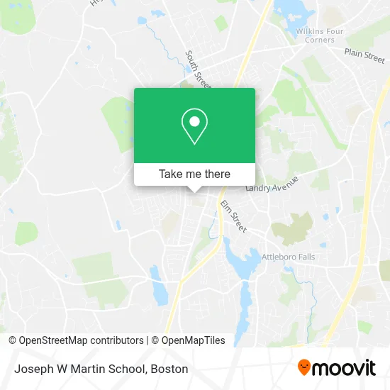 Joseph W Martin School map