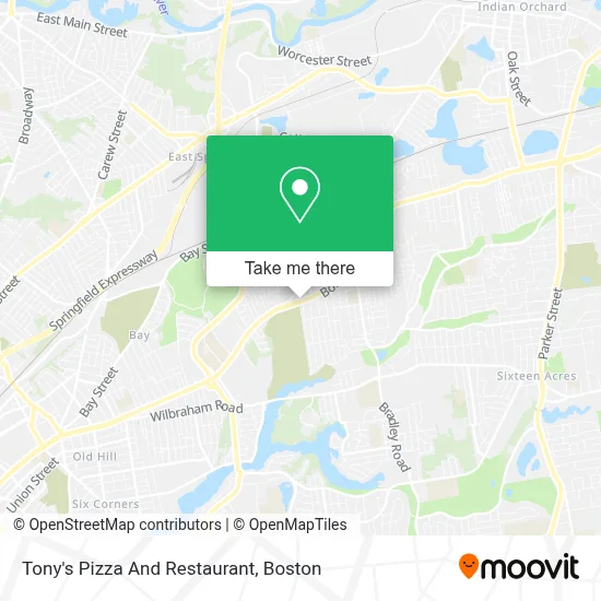 Tony's Pizza And Restaurant map