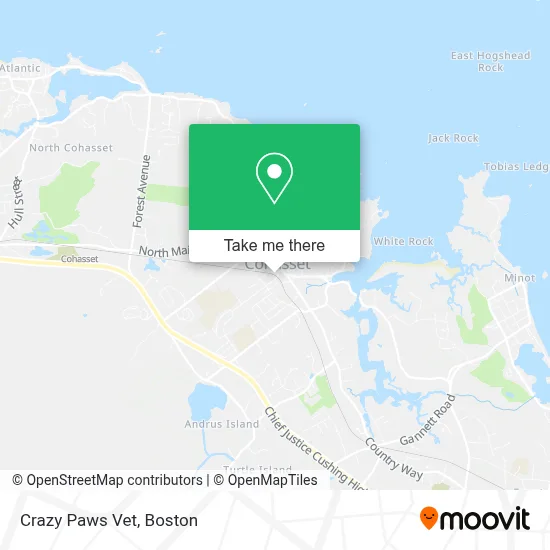 Crazy Paws Vet map