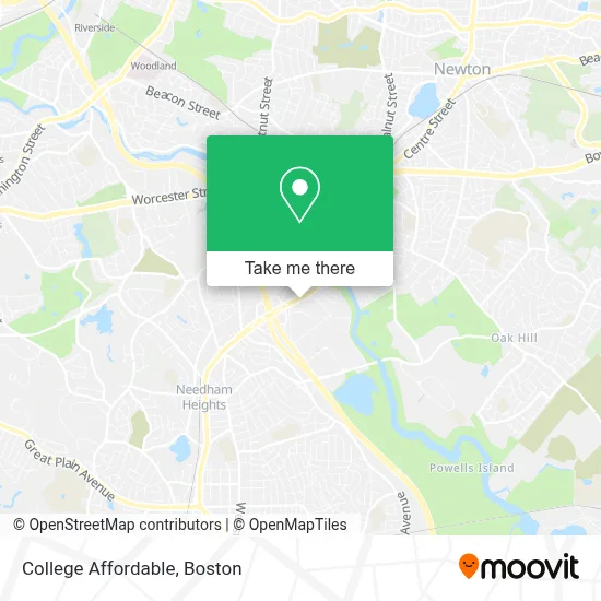 College Affordable map
