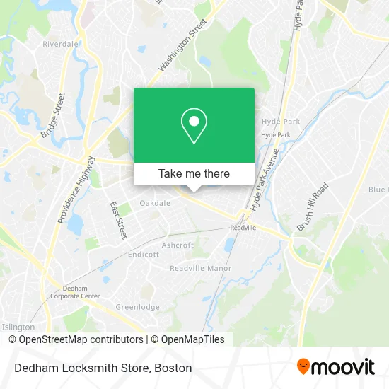 Dedham Locksmith Store map