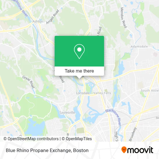 Blue Rhino Propane Exchange map
