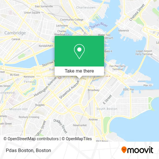 Pdas Boston map