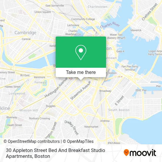 30 Appleton Street Bed And Breakfast Studio Apartments map
