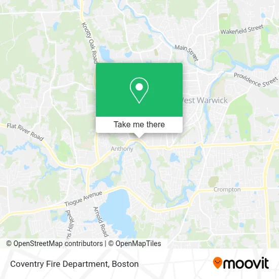 Coventry Fire Department map