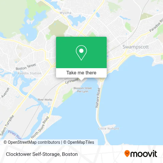 Clocktower Self-Storage map
