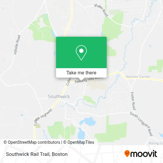 Southwick Rail Trail map