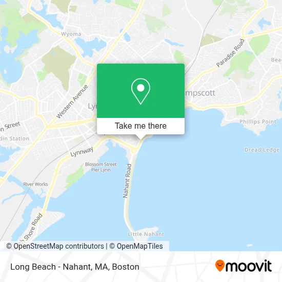 Long Beach - Nahant, MA map