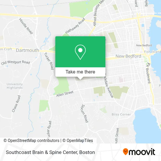 Southcoast Brain & Spine Center map