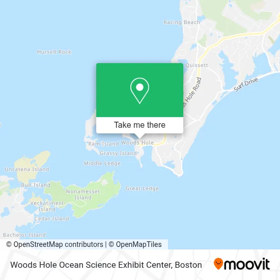 Woods Hole Ocean Science Exhibit Center map