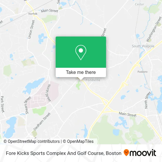 Fore Kicks Sports Complex And Golf Course map