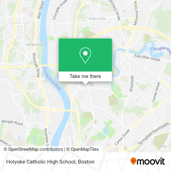 Holyoke Catholic High School map