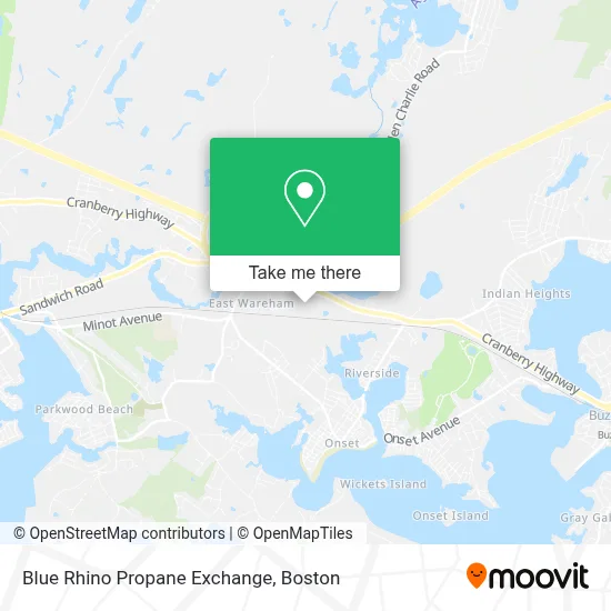 Blue Rhino Propane Exchange map