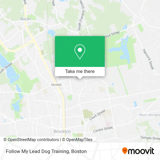 Follow My Lead Dog Training map