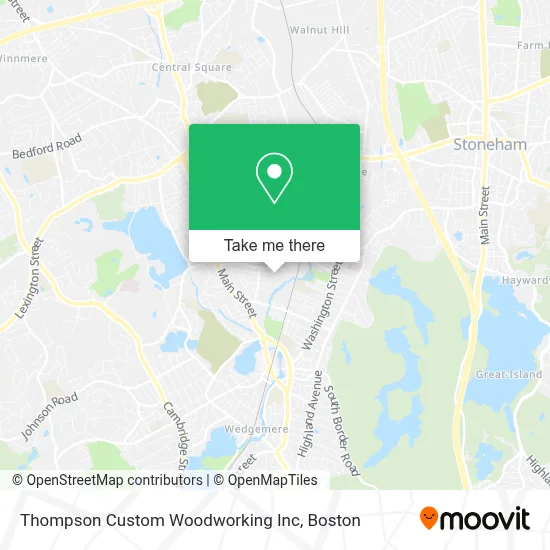 Thompson Custom Woodworking Inc map