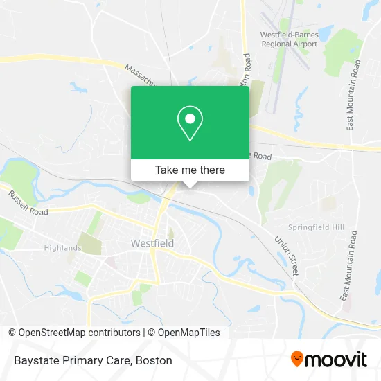Baystate Primary Care map