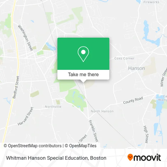 Whitman Hanson Special Education map