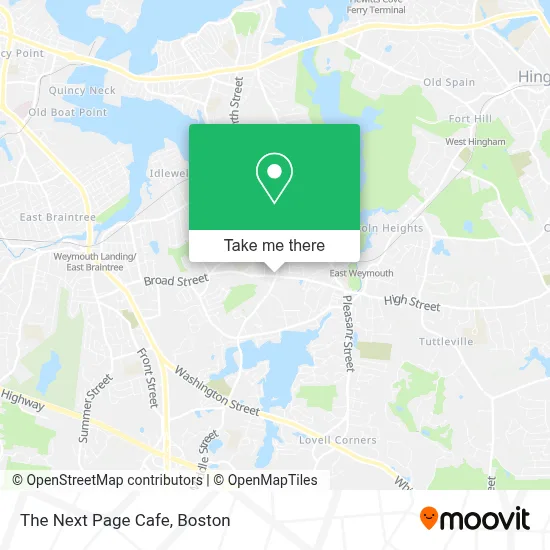 The Next Page Cafe map