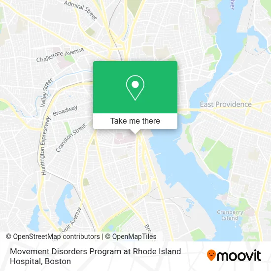 Movement Disorders Program at Rhode Island Hospital map