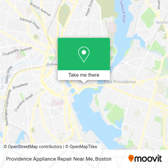 Providence Appliance Repair Near Me map