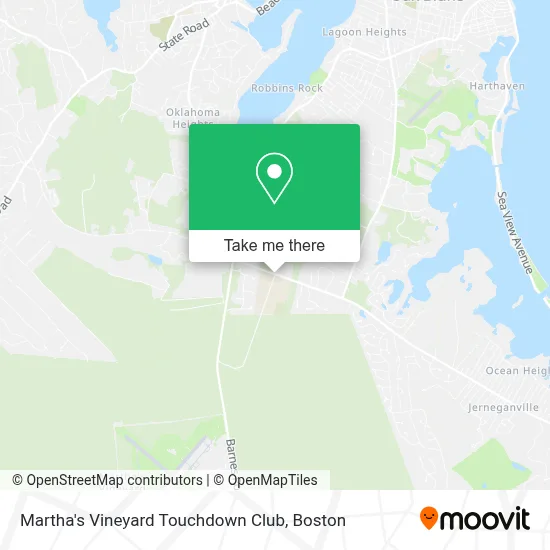 Martha's Vineyard Touchdown Club map